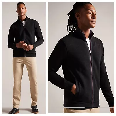 NWT Ted Baker Men’s Multy Quilted Jersey Layering Full Zip Jacket Charcoal Size  • $88