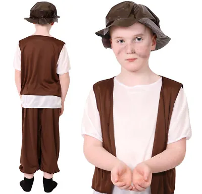 £11.99 • Buy Poor Tudor Boy Costume Kids Historical School Book Day Victorian Fancy Dress