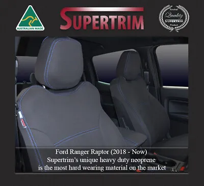 FRONT Seat Covers For Ford Ranger Raptor PX3 (Sep18-Now) Premium Neoprene • $239