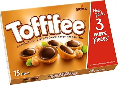 Toffifee Chewy Nougat Caramel Cups With Hazelnut And Chocolate Ideal For Easter • £2.90