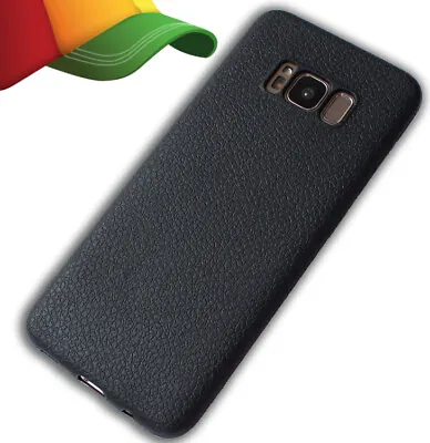 Lychee Skin Ultra Slim Matte Black Case Cover Samsung Galaxy S8 + Note 8 A5 S7ed • $4.99