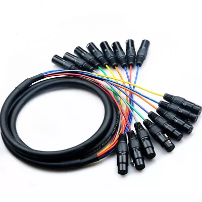 M/F 8 Channel Snake Cable 8 Pairs 3 Pin XLR Male To Female HIFI Balanced Cable • $90.90