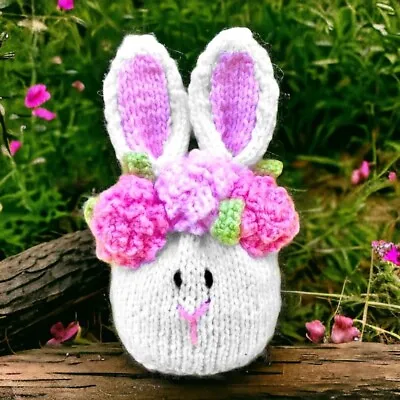KNITTING PATTERN - Easter Bunny Head Orange Cover / 15 Cms Rabbit  Toy • £3.25