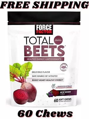$21.50 • Buy Force Factor Total Beets Concentrated Beet Root Soft Chews, Circulation Support