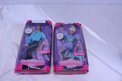 Lot Of 2 Olympic Skater Ken & Barbie #18501 & #18502 Factory Packages • $26.67