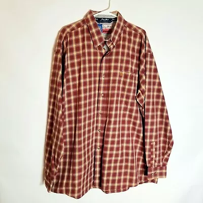 Wrangler Shirt Men's 2XL XXL Plaid Button Up George Straight Cowboy Cut Western • $12.99