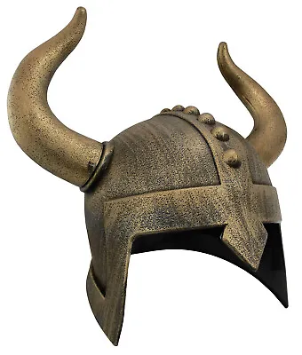 Adult Medieval Barbarian Helmet Horns Viking Horned Halloween Costume Accessory • $19.99