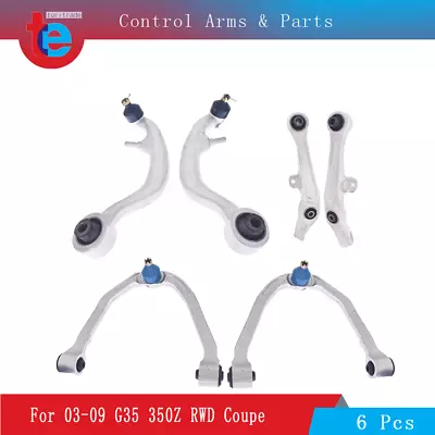 For G35 350Z RWD Coupe 3.5L Front Suspension Lower Control Arm Kit Set 6X • $192.73