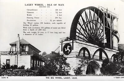 LAXEY WHEEL Isle Of Man - Tuck Postcard Ref IOM L1b • £1.59