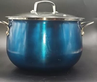 8 Quart Belgique Blue Ename Cook Pot Dutch Oven With Lid • $45