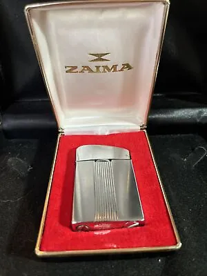 Vintage Collectible Zamia Lighter In Case Silver Tone 9-22 • $30