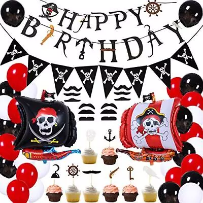 Pirate Birthday Party Decorations For Kids Pirate Theme Party Supplies Birthd... • $23.32