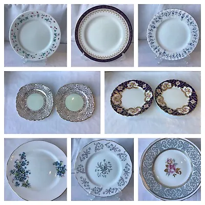 Choice Of Pretty Vintage China Plates - All Sizes Dinner / Dessert & Tea Plates • £0.99