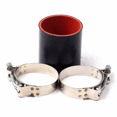 102mm 4  Straight Silicone Coupler Hose Intake Intercooler Turbo  BKRD+Clamp • $10.55