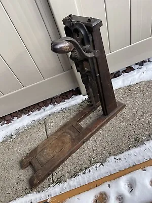 Antique Vintage Barn Beam Post Auger Drill Press Boring Machine Tool Farm • $212.50