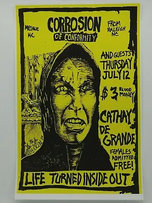 $14.95 • Buy Corrosion Of Conformity The Cathay De Grande 1984 Hardcore Punk Concert Poster