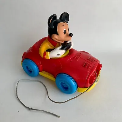 Kohner 701-2 Disney Mickey Mouse In Car Pull Toy • $14.95