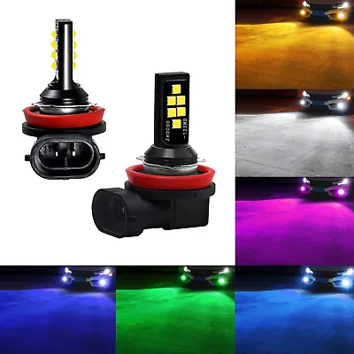 G4 Automotive 2x H11 LED Fog Light Bulb SMD 3030 High Bright Colorful DRL Lamp • $17.99