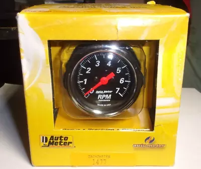 Autometer 1477 Designer Black 2-1/16  In-Dash MINI TACHOMETER Gauge Kit 7000 RPM • $143.99