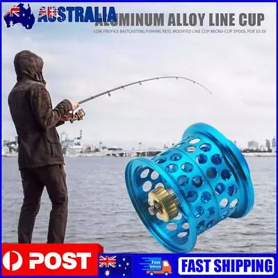 Low Profile Casting Fishing Reel Modified Line Cup For DAIWA Steez (Blue) • $22.89