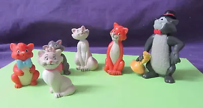 RARE Disney Aristocrats Cats Marie PVC Toy Figures Cake Toppers Figures 6 In Set • $40