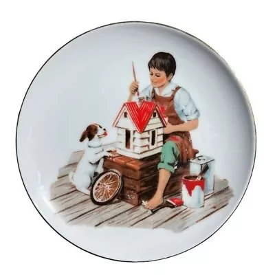 Vintage Norman Rockwell A Dollhouse For Sis Collectible Ceramic Decor Plate • $15