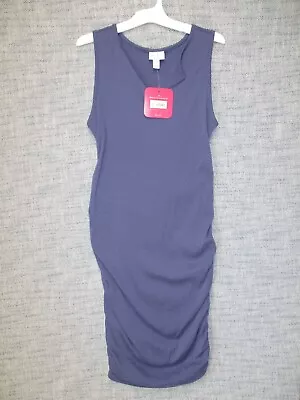 Rib Tank Maternity Dress Isabel Maternity By Ingrid & Isabel Blue Size XS • $8.99