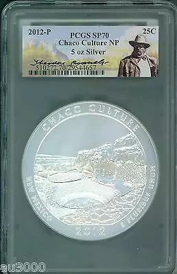 2012-P CHACO CULTURE NP ATB 5 OZ. SILVER PCGS SP70 Theodore Roosevelt SP-70 • $685