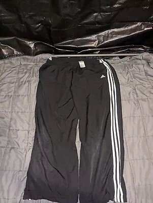 Adidas Track Pants Black  W/ White Stripe.  • $9.87