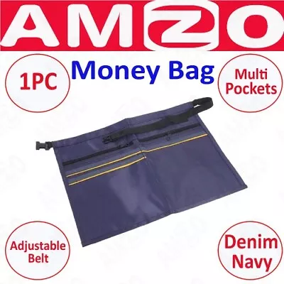 Neilsen 1-Pc Money Cash Bag Navy Denim Multi Pockets With Adjustable Belt CT0076 • £3.99