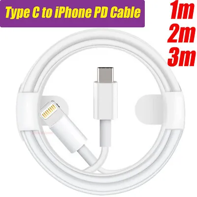 £3.99 • Buy PD USB Type C To IPhone Fast Charger Cable For Apple IPhone 13 12 11 Pro Max XR