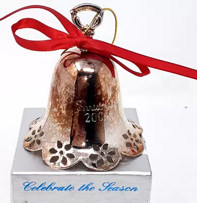 Towle Silversmiths Silver Plated Pierced Annual Christmas Bell 25th Edition 2004 • $32.39