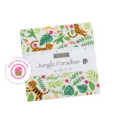 Moda JUNGLE PARADISE Stacy Iest Hsu Quilting CHARM PACK 42- 5  Squares • $10.95