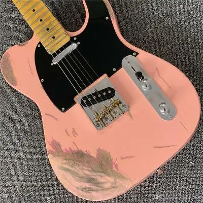 $353.25 • Buy Naughty Boy Quality Handmade Relic Heirloom Collection Pink TL Electric Guitar