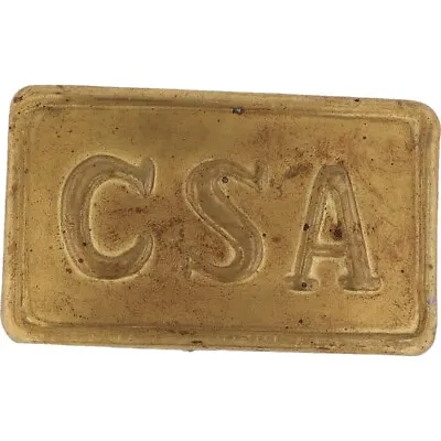 Brass Cs Csa Civil War Confederate States Army Military Vintage Belt Buckle • $350