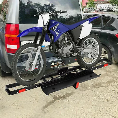 Koreyosh Motorcycle Carrier Hitch Mount Hauler Scooter Dirt Bike Rack Ramp 500LB • $149.99