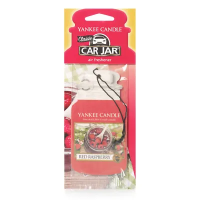 Yankee Candle 2D Car Jar Air Freshener Freshner Fragrance Scent - RED RASPBERRY • £3.99