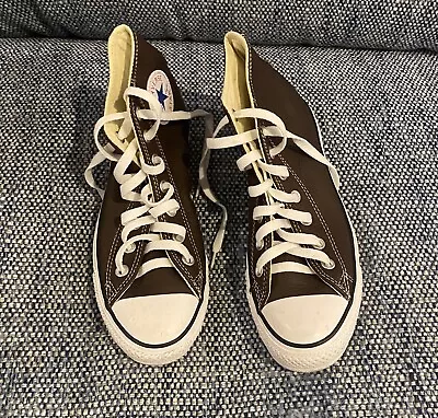 Converse Chuck Taylor All Star Brown Leather Trainers Size - Brand New • £50