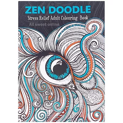 Adult Colouring Book De-stress A4 Size Zen Doodle 48 Page Stress-relief Patterns • $9.95