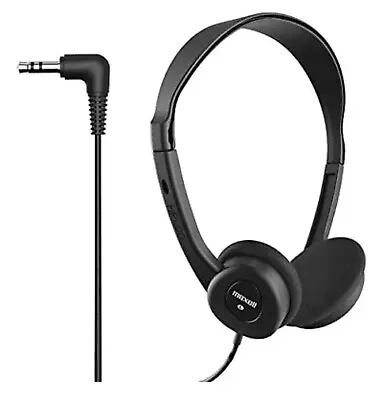 Maxell HP-100 Headphones Lightweight Stereo Black (190319) • $7.90