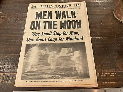 Original New York Daily News July 21st 1969 Moon Landing Newspaper • $124.77