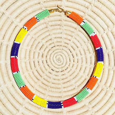 African Maasai Beaded Choker Necklace Ethnic Boho Masai Massai Jnoc10 • $14.97