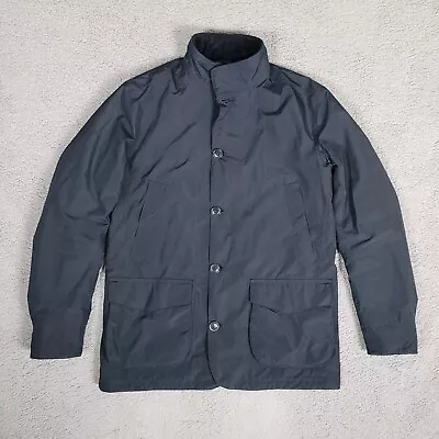 Barbour Jacket Mens Blue Zip Button Down Temp Waterproof Breathable • $125