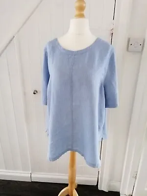 Ladies Marks And Spencer Linen Tunic Top Plus Size 24 NWT • £8.99