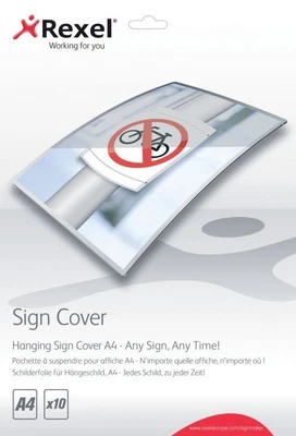 £9.94 • Buy Rexel A4 Hanging Sign Covers For SignMaker Heat Seal Instant Signage - 10 Pack