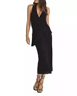 Reiss Black Xena Asymmetric Maxi Dress Size 6 $345 • $98.98