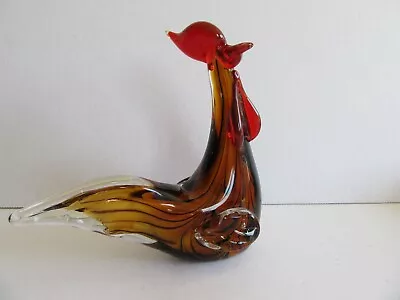 Vintage Handmade Murano Style Art Glass Cockerel. • £11.99