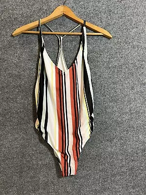 Volcom Earn UR Stripes Racerback One Piece Skimpy Coverage M NWT • $20