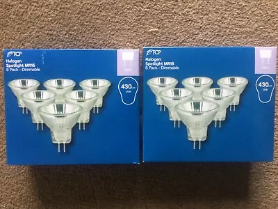 Halogen Spot Light Bulbs MR16. Dimmable X6 Bulbs. X2 Boxes  📦📦 (12 Bulbs) 👍 • £5.99