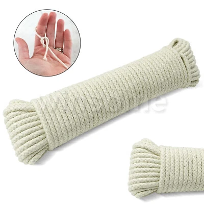 £8.75 • Buy Traditional Strong Cotton Rope Washing Line Rope Clothes Dryer Twine Polley Jute